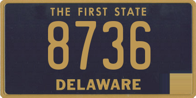 DE license plate 8736