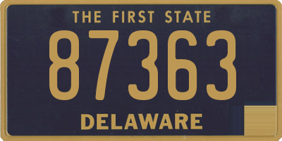 DE license plate 87363