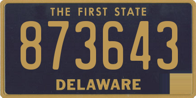 DE license plate 873643