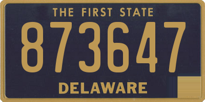 DE license plate 873647