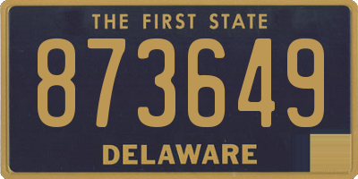 DE license plate 873649