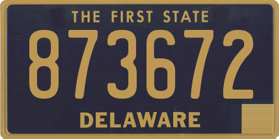 DE license plate 873672
