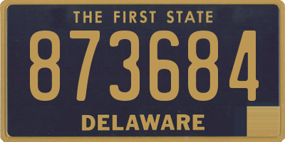 DE license plate 873684