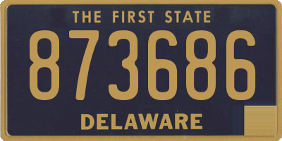 DE license plate 873686