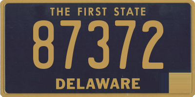 DE license plate 87372