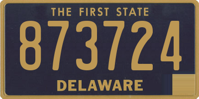 DE license plate 873724