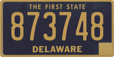 DE license plate 873748