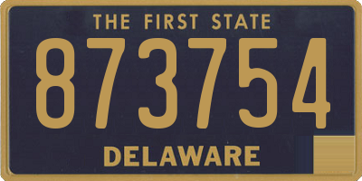 DE license plate 873754