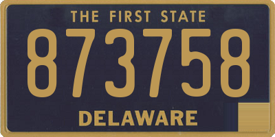 DE license plate 873758