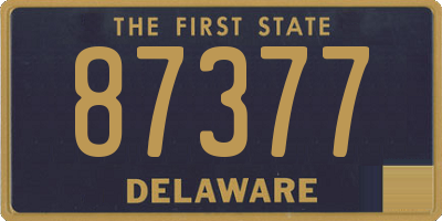 DE license plate 87377