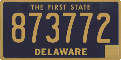 DE license plate 873772