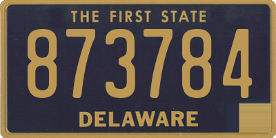 DE license plate 873784