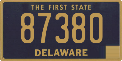 DE license plate 87380