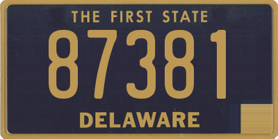 DE license plate 87381