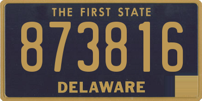 DE license plate 873816