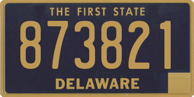 DE license plate 873821