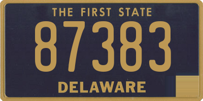 DE license plate 87383