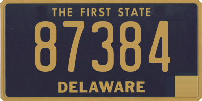 DE license plate 87384
