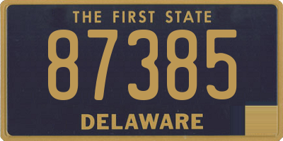 DE license plate 87385