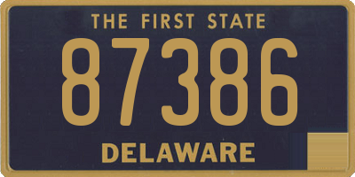 DE license plate 87386