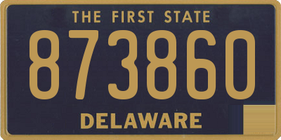 DE license plate 873860