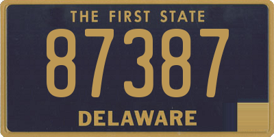 DE license plate 87387