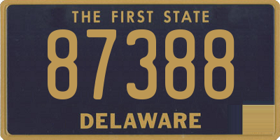 DE license plate 87388
