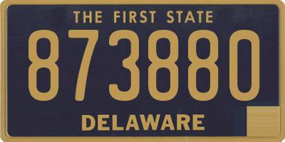 DE license plate 873880