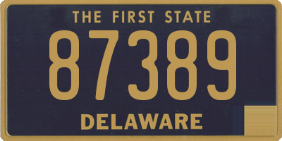 DE license plate 87389