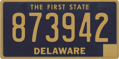 DE license plate 873942