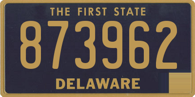 DE license plate 873962