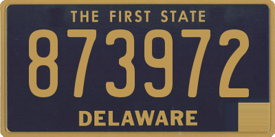 DE license plate 873972