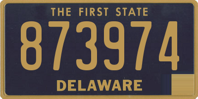 DE license plate 873974