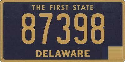 DE license plate 87398