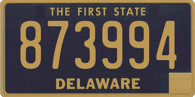 DE license plate 873994