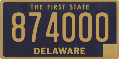 DE license plate 874000