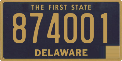 DE license plate 874001