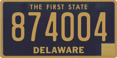 DE license plate 874004