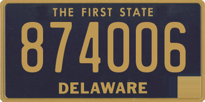 DE license plate 874006