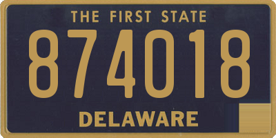 DE license plate 874018