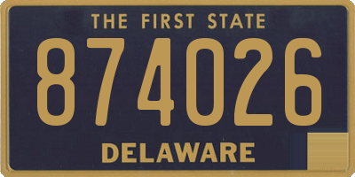 DE license plate 874026