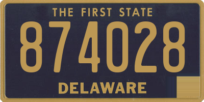DE license plate 874028
