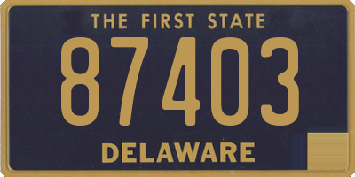 DE license plate 87403