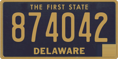 DE license plate 874042