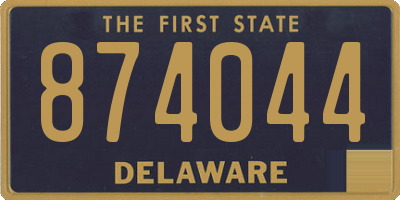 DE license plate 874044
