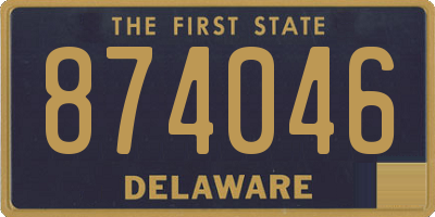 DE license plate 874046