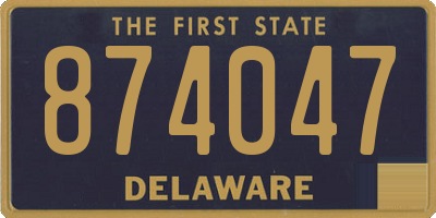 DE license plate 874047