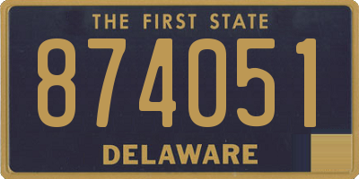DE license plate 874051