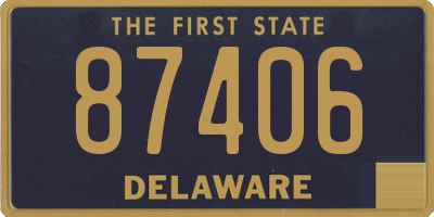 DE license plate 87406