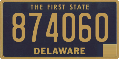 DE license plate 874060